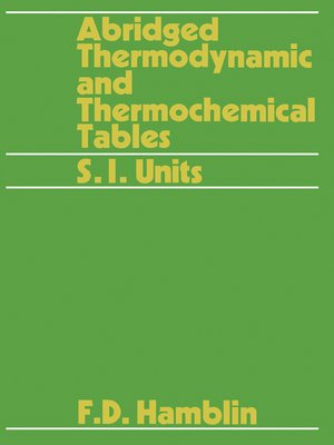 cover image of Abridged Thermodynamic and Thermochemical Tables